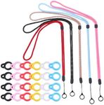 GORGECRAFT 41PCS Anti-Lost Necklace Lanyard Set Including 5PCS Anti-Loss Pendant Strap String Holder with 36PCS 6 Colors Silicone Rubber Rings for Office Key Chains Outdoor Activities, 8mm