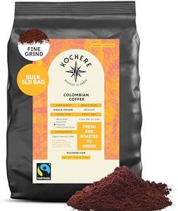 Colombian Medellín Coffee Beans - Single Origin Medium Roast, Freshly Roasted To Order Organic Fine Espresso Grind Coffee, Specialty Grade, Fair Trade and Non-GMO - 5LB