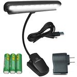 Lumiens L9 - Music Stand Light Clip On Orchestra LED Lamp - No Flicker, Fully Adjustable, 2 Levels of Brightness - Also for Book Reading, Mixing, DJ's, Craft Work Table, Travel and Desk