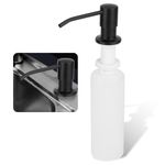 Linkstyle Kitchen Sink Soap Dispenser, 300ml Built-in Liquid Soap Dispenser Bottle with Countertop Soap Dispenser Pump, Stainless Steel