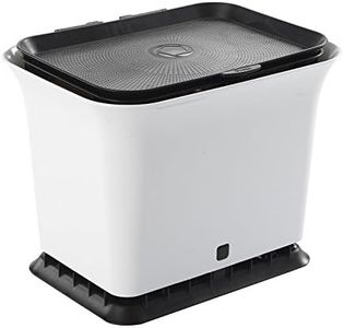 Full Circle Fresh Air Kitchen Compost Bin, White/Grey, 28865 FC11301-KW