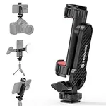 SYNCWIRE Tripod Phone Mount, Universal Smartphone Mount Adapter with 2 Cold Shoe and 1/4" Screw, 360° Rotates and 180° Tilts Adjustable Cell Phone Clamp Holder for Enhancing Mobile Photography Setup