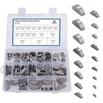 boeray 164pcs Woodruff Key Assortment Metric Set 17 Sizes Carbon Steel Woodruff-key Kit Woodruff Key-Crankshaft