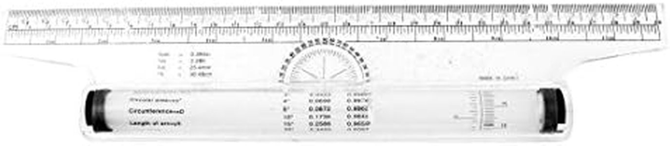 uxcell 1 Pack Rolling Ruler Plastic Parallel Rolling Ruler, Multifunctional Drawing Design Rolling Ruler for Measuring Drafting 12 Inch