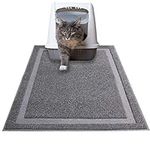 Pet Prime Cat Litter Mat 90 x 60 cm Litter Trapping Mat Non-slip Cat litter Mat Jumbo Litter Box Mat with Scatter Control - Soft on Kitty Paws Large