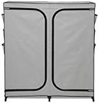 Honey-Can-Do 60-Inch Wide 2-Door Portable Wardrobe Closet with Cover & Side Pockets, Grey