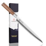 KEEMAKE Sushi Knife Japanese 10.5 inches, Sashimi Knife with VG10 Stainless Steel with Single Bevel Blade Yanagiba Knife, Sushi Knives with Rosewood Handle Carving Knife