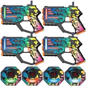 Laser Tag Guns Set of 4, Lazer Tag Game for Kids Indoor & Outdoor Play