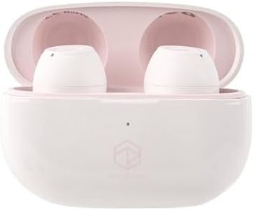 Linsoul Rose Technics Ceramics Wireless Earbuds, 10mm DD HiFi Gaming Earbuds, Bluetooth 5.3 Earphones, with ENC Noise Canceling, Dual Connect, 60ms Latency for Workout (Pink)