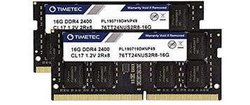 Timetec Hynix IC 32GB Kit (2x16GB) DDR4 2400MHz PC4-19200 Unbuffered Non-ECC 1.2V CL17 2Rx8 Dual Rank 260 Pin SODIMM Laptop Notebook Computer Memory RAM Module Upgrade (32GB Kit (2x16GB))