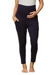 The Mom Store Comfy Maternity Leggings | Comfortable | Soft | Pre and Post Pregnancy | Color - Navy Blue | Size - 2XL