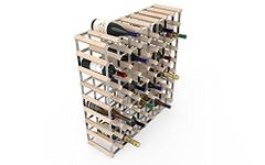 RTA 72 Bottle Traditional Wine Rack-Kit-Natural Pine (FSC), Silver, WINE0160