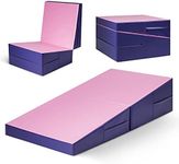 GYMAX Incline Gymnastic Mat, Foldin