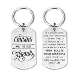 Yobent to My Cousin Christmas Gifts for Women, Cousins Make the Best Friends Keychain, Happy Birthday Cousin Gift Ideas, I Love My Favorite Cousin