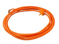 MUSTANG Little Looper Kid Rope | Lightweight Durable Medium Lay Nylon Cowboy Lasso Rope for Outdoor Games, Roping & Horseback Riding Training - Orange