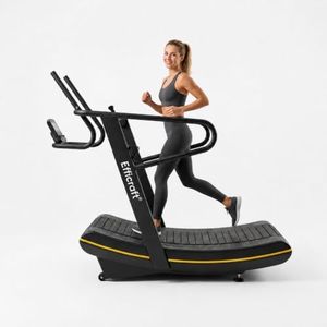 Curved Manual Treadmill - 8-Level Resistance Adjustment & LCD Display, Non-Electric Fitness Equipment for Home/Gym, Cardio & Anaerobic Training