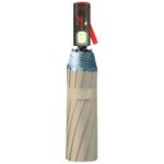 PRIME PICK Natural Light Umbrella Stylish Compact Travel Umbrella for Sun & Rain Lightweight Windproof & Durable Automatic Open & Close Portable Folding Design for Men & Women Beige Color