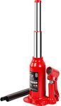 BIG RED 2 Ton (4,000 LBs) Torin Double Ram Welded Hydraulic Car Bottle Jack for Auto Repair and House Lift, Red, ATH80202XR