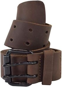 Hide & Drink, Leather Belt /2Pin Black Buckle Handmade:: Bourbon Brown (Size 32)