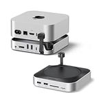 UGREEN Mac Mini M4 Dock with DisplayPort, 8K@120Hz Max Display, Up to 8TB M.2 NVMe Enclosure, 4x USB-A and 1x USB-C Data ports, 170MB/s SD/TF Card Reader, 3.5mm Audio for Mac Mini M4 / M4 Pro