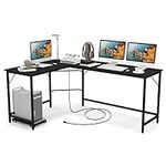 Tangkula L-Shaped Office Desk with 