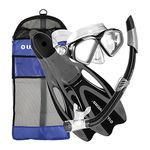 U.S. Divers Cozumel Snorkeling Set - Adult Mask, Proflex Fins, Splash Guard Snorkel + Gear Bag