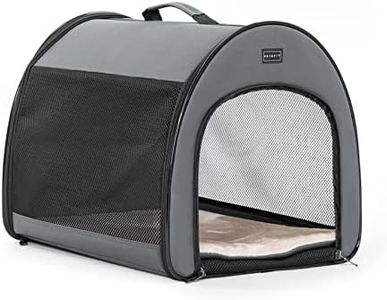 Petsfit Soft Dog Crate, Arch Design Indoor Dog Kennel Outdoor/Indoor Use, Collapsible Portable Dog Crate 19" Lx26 Wx20 H, Grey