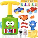 PartyWoo Balloon Launcher Car Toy Set, 72 pcs Balloon Car Toy with Pump, Balloon Toys for Kids, Balloon Launcher Toy, Balloon Powered Car Balloon Launcher Toy, Gifts for Kids (Little Frog)