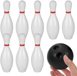 Abaodam 6-inch Kids Bowling Set with 10 Pins and 2 Balls, Toddler Bowling Toys (15 cm) for Indoor and Outdoor Game, Plastic Sports Activity Playset for Yard Lawn & Floor