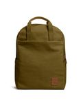 DailyObjects Olive Green Field Daypack|Casual backpack fits upto 14" inch laptop with Luggage Sleeve| Unisex Travel Backpack | Made of Durable Canvas Material | Zippered Compartments with Pockets