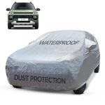 Enew Waterproof Textured with Triple Stitching Car Cover for Hyundai Exter - Ultra Surface Body Protection, Mirror, Dust, UV Shield - Silver Look