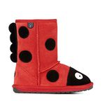 EMU Australia Little Creatures Lady Bird Shearling Boot (Toddler/Little Kid/Big Kid),Red,8 M US Toddler