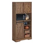 SoBuy FSB83-N, Tall Kitchen Cupboard Microwave Cabinet Kitchen Dining Room Living Room Tall Cabinet Cupboard Sideboard