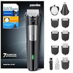 Beard Trimmer Hair Clippers Men, Nose & Ear Trimmer, 9-in-1 Body Groomer Men Kit, Cordless Rechargeable Hair Clippers with 7 Limit Combs, Stainless Steel Blades,Extra Long Life Beard&Hair Grooming Kit