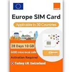 Orange Prepaid Europe Sim Card 28 D