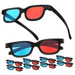 10 Pcs 3D Glasses Blue Loght Glasses Glasses Red Glasses 3D Glasses for The Projector Red and Blue 3D Glasses 3D Movie Gaming Glasses Abs Lightweight 3D Glasses Movie Glasses