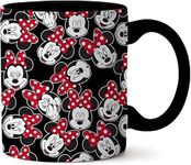 Silver Buffalo Disney Minnie Mouse Face Pattern Ceramic Mug, 14 Ounces