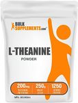 BulkSupplements.com L-Theanine Powder - L-Theanine Supplement, L-Theanine 200mg - Amino Acid Supplement, Pure & Gluten Free, 200mg per Serving, 250g (8.8 oz) (Pack of 1)