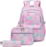 Joyfulife 3Pcs Donut Prints Backpac