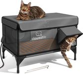 Outdoor Heated Cat House in Winter,