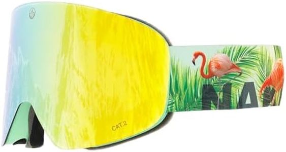 NAKED Optics Les TROOP EVO Lunettes de Ski Hommes, Lunettes de Ski Femmes, Lunettes de Snowboard, Lunettes de Ski avec Verres Interchangeables (TROOP EVO Flamingo)