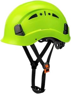 Vented Hard Safety Helmet, ABS Work Helmet with Adjustable 6-Point Suspension, ANSI Z89.1 Certified for Construction, Climbing, and Industrial Use,Green