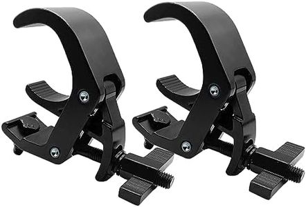 Truss Clamp 2 Pack Stage Light Clamp ，Heavy Duty 440 LB DJ Light Clamps 37-70mm(1.45-2.75") OD Tube/Pipe, Aluminum Alloy Stage Light Clamp Hook for DJ Lighting Par Lights Spot Lights