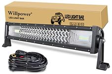 Willpower Triple Row LED Light Bar 22 Inch 270W Super Bright Led Off road Work Light Bar Spot Flood Combo Driving Lights with Wiring Harness Kit for Car Tractor Truck ATV SUV Boat