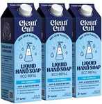 Cleancult - Liquid Hand Soap Refills - Sea Minerals - Gentle On Sensitive Skin - Made with Aloe Vera & Essential Oils - Eco Friendly - Paper-Based Packaging - 32 oz/3 Pack