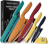 Home Hero Ultra-Sharp Stainless Steel Kitchen Knife Set - Chef Knives Set (5 pcs Set - Multi-Colour with Sheath)