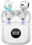 Wireless Earbuds, Bluetooth 5.3 Headphones in Ear with 4 ENC Noise Cancelling Mic, Bluetooth Earbuds 40H Playtime, 2024 HiFi Stereo Deep Bass Wireless Earphones, IP7 Waterproof USB-C Fast Charge White