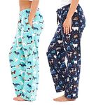 KL760-S - Ladies Animal 2 Pack Fleece Lounge Pants - Small