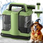 Carpet Cleaner Machine, Portable Carpet & Upholstery Spot Cleaner, 18 Kpa Powerful Suction Pet Stain Remover, 500W Cleaning Machines with Versatile Tools for Couches and Car Seats, Green, W05