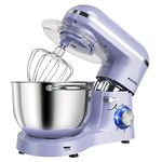 Aucma Stand Mixer,6.5-QT 660W 6-Speed Tilt-Head Food Mixer, Kitchen Electric Mixer with Dough Hook, Wire Whip & Beater